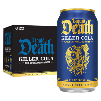 Liquid Death Killer Cola Sparkling Water 6pk 12oz Can