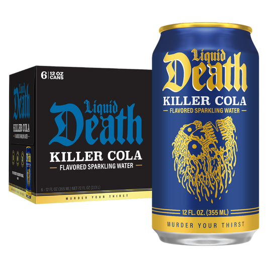 Liquid Death Killer Cola Sparkling Water 6pk 12oz Can