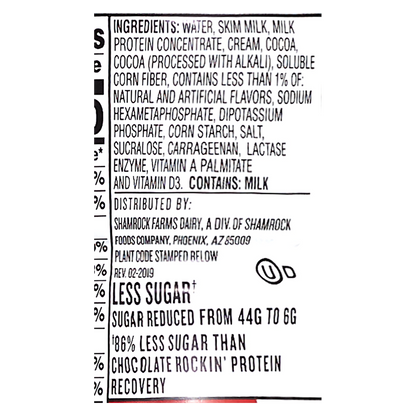 Shamrock Farms Rockin' Protein Builder Chocolate 12oz