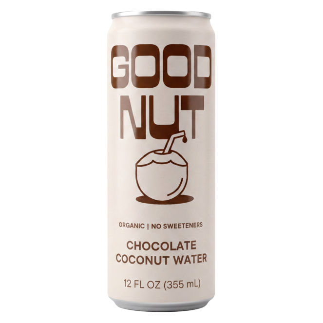 Good Nut Premium Organic Chocolate Coconut Water 11.8oz Can, 24 pack