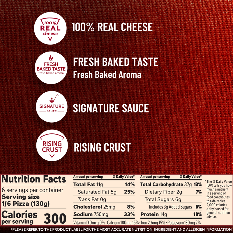 DiGiorno Frozen Rising Crust Pepperoni Pizza, 27.5oz