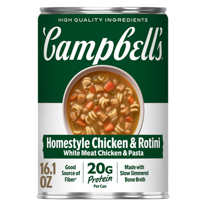 Campbell's® Protein Homestyle Chicken and Rotini Soup, 16.1 Oz Can