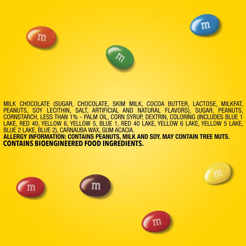 M&M'S Peanut Milk Chocolate Candy, Full Size, 1.74 oz Pouch