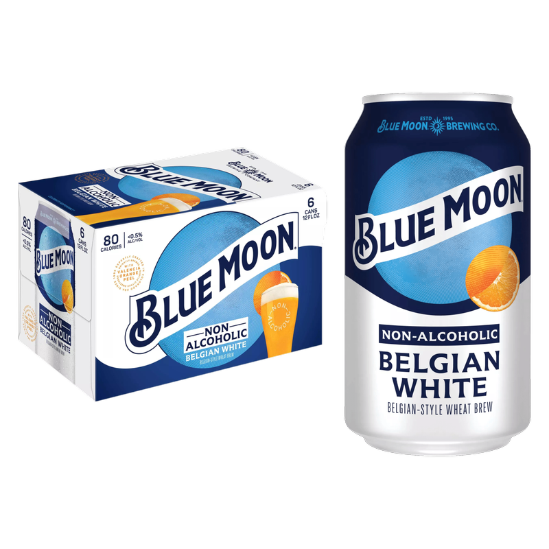 Blue Moon Non-Alcoholic Belgian Style 6pk 12oz Can