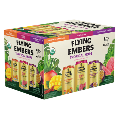 Flying Embers Hard Kombucha Tropical Hops Mix Pack 6pk 12oz Can 8.5% ABV
