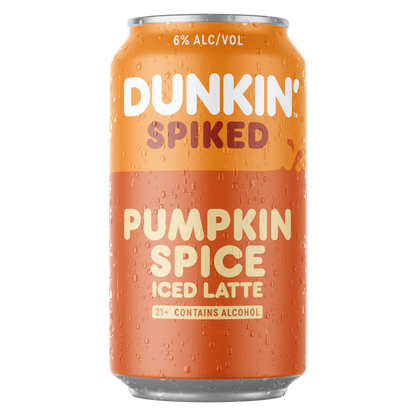 Dunkin Spiked Pumpkin Spice Iced Latte 4pk 12oz Can 6% ABV