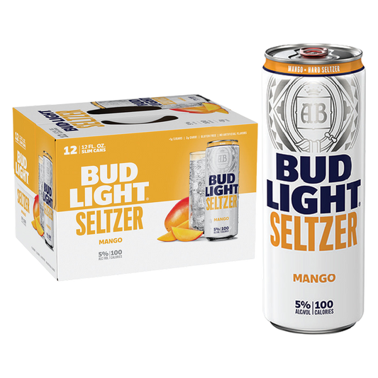 Bud Light Hard Seltzer Mango 12pk 12oz Slim Cans 5% ABV
