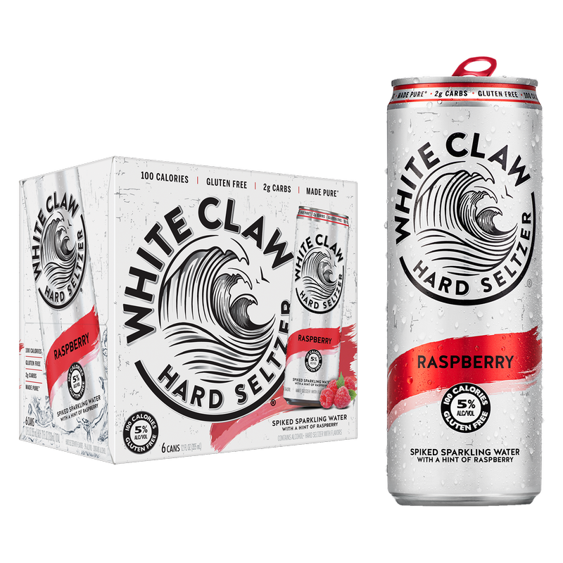 White Claw Raspberry 6pk 12oz Can 5.0% ABV