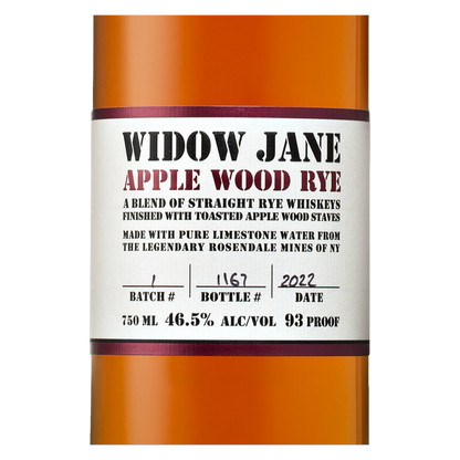 Widow Jane Apple Wood Straight Rye Whiskey 750ml