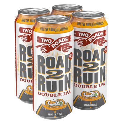Two Roads Road to Ruin DIPA 4pk 16oz Can 8.0% ABV