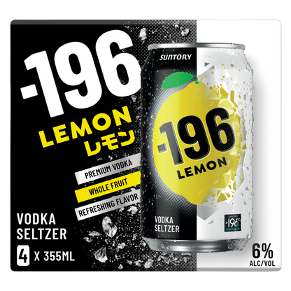 -196 Lemon RTD 4pk 355ml Can 6% ABV