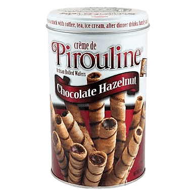 Creme De Pirouline Chocolate Hazelnut Artisan Rolled Wafers 14oz