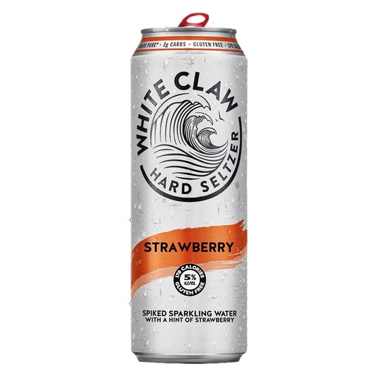 White Claw Hard Seltzer Strawberry Single 24oz Can