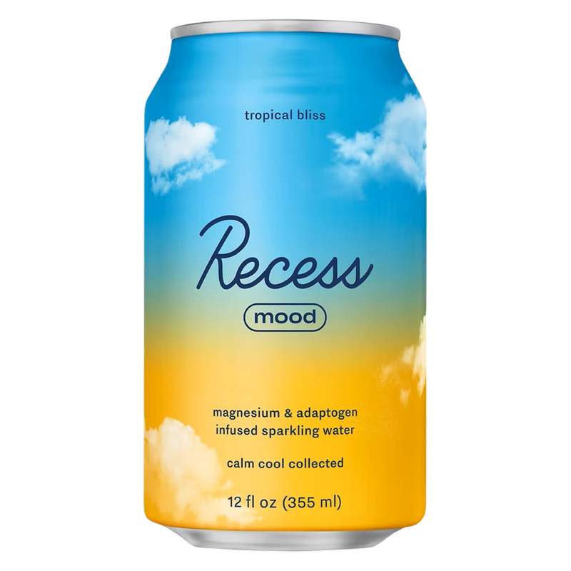 Recess Mood Magnesium Infused Tropical Bliss Sparkling Water 12oz Can