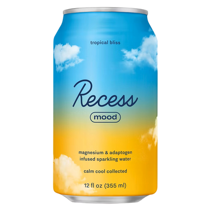 Recess Mood Magnesium Infused Tropical Bliss Sparkling Water 12oz Can