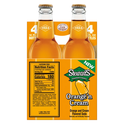 Stewart's Orange Cream Soda 4pk 12oz Btl- XL