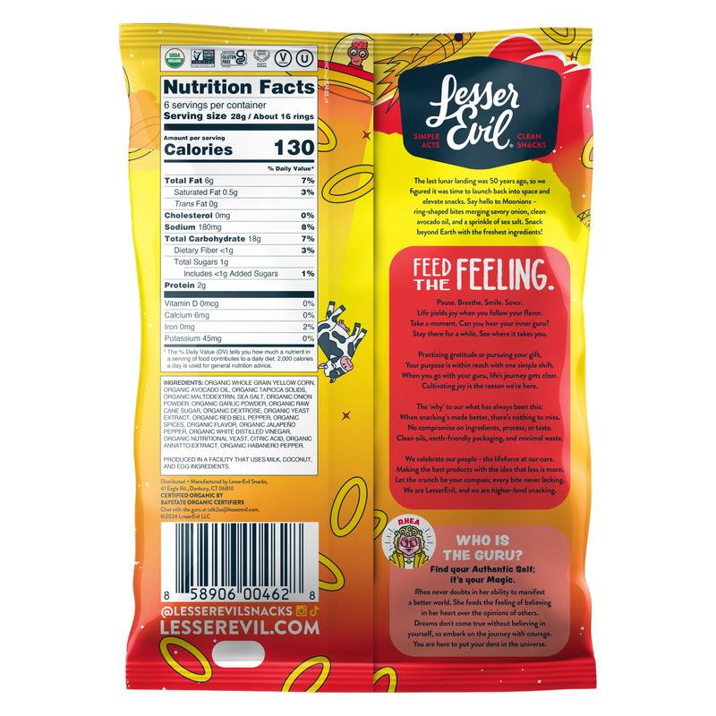 LesserEvil Moonions, Hyperspace Hot Onion, 6oz