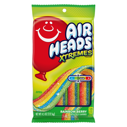 Airheads Xtremes Belts, Rainbow Berry, 4.5oz