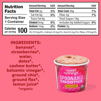 Sweet Nothings Smoothie Cup - Strawberry 3.5oz