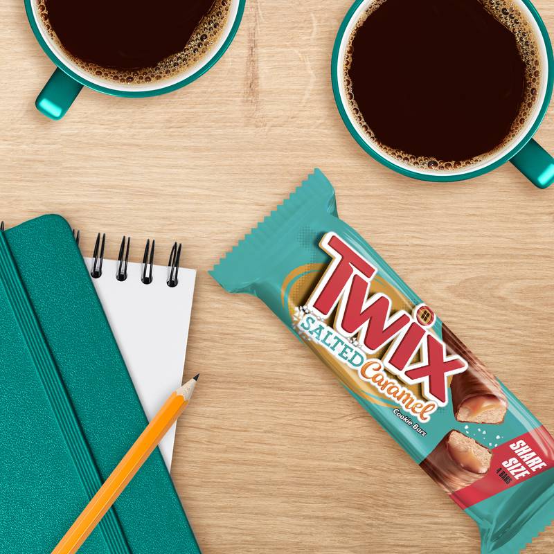 TWIX Salted Caramel Chocolate Cookie Bars, Share Size, 2.82 oz