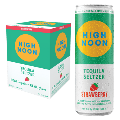 High Noon Strawberry Tequila Seltzer 4pk 12oz Cans