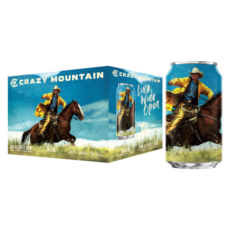 Crazy Mountain Lager Non-Alcoholic 6pk Can 0.5% ABV