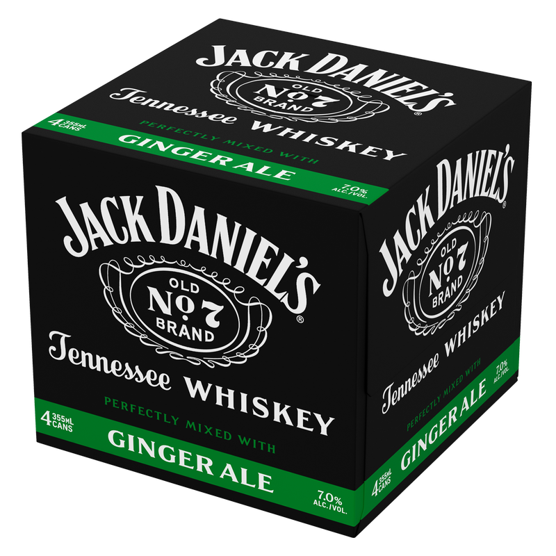 Jack Daniel's Jack & Ginger 4pk Cans 7% ABV
