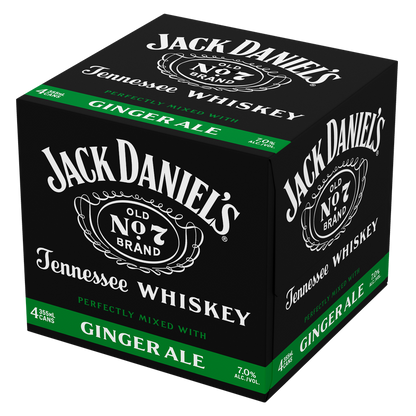 Jack Daniel's Jack & Ginger 4pk Cans 7% ABV
