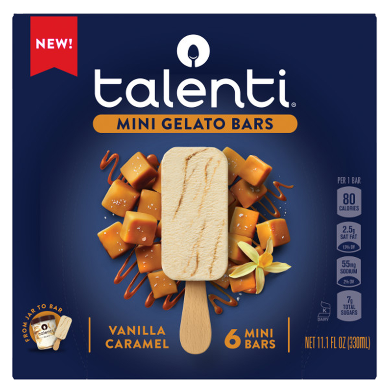 Talenti Vanilla Caramel Mini Gelato Bars 6ct