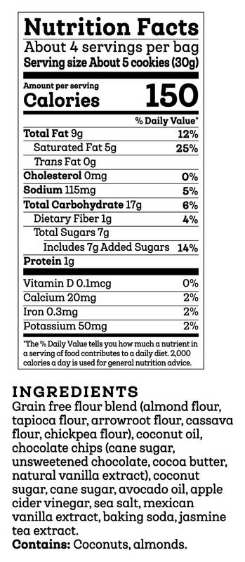 Siete Chocolate Chip Cookie, 4.5oz