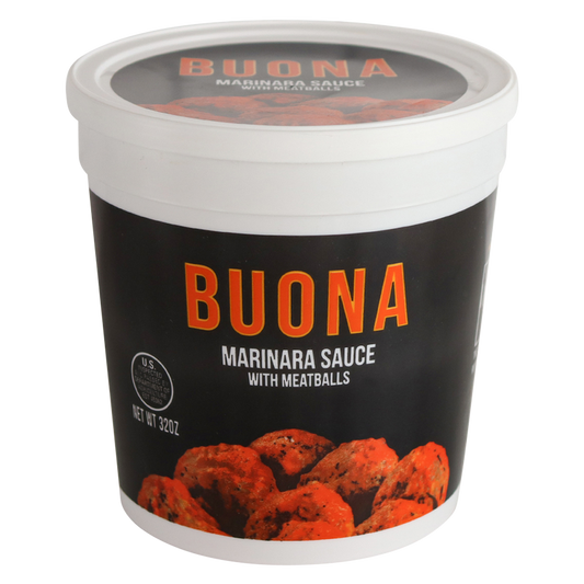 Buona Beef Frozen Meatballs & Marinara Tub 32 oz