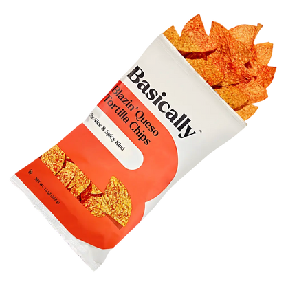 Basically Blazin' Queso Tortilla Chips & Basically Salsa
