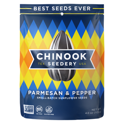 Chinook Seedery Parmesan & Pepper Sunflower Seeds 4oz