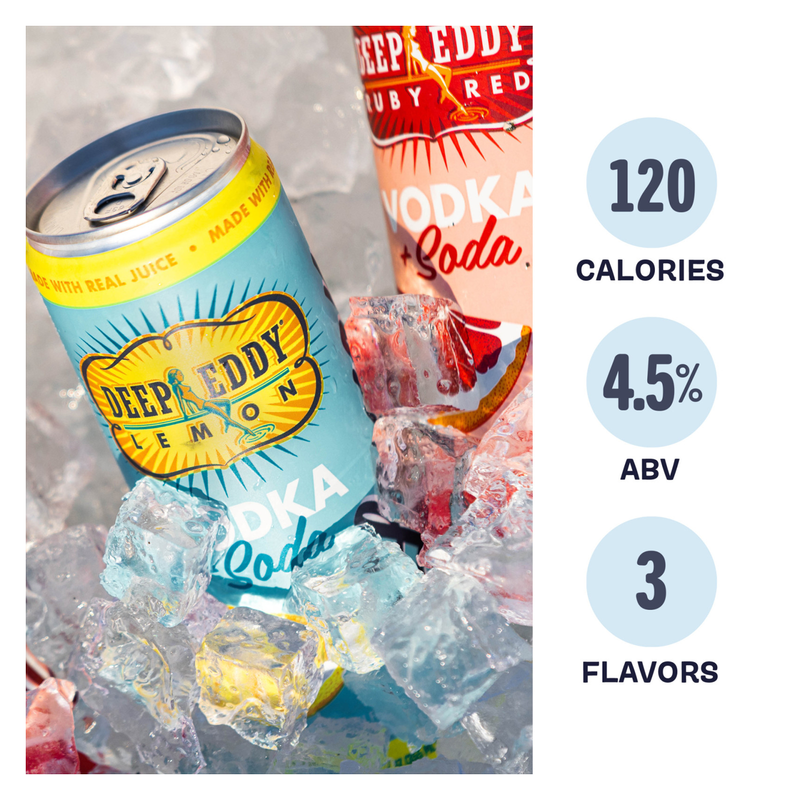 Deep Eddy Vodka Soda Variety 6pk 12oz Can 4.5% ABV 6pk 12oz Can 4.5% ABV