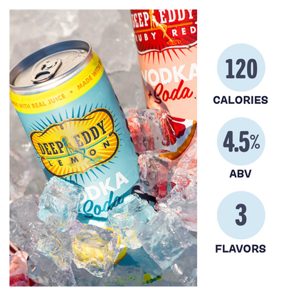 Deep Eddy Vodka Soda Variety 6pk 12oz Can 4.5% ABV 6pk 12oz Can 4.5% ABV