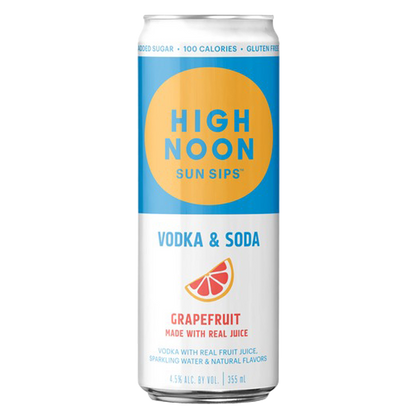 High Noon Grapefruit Vodka Hard Seltzer 4pk 12oz Cans 4.5% ABV