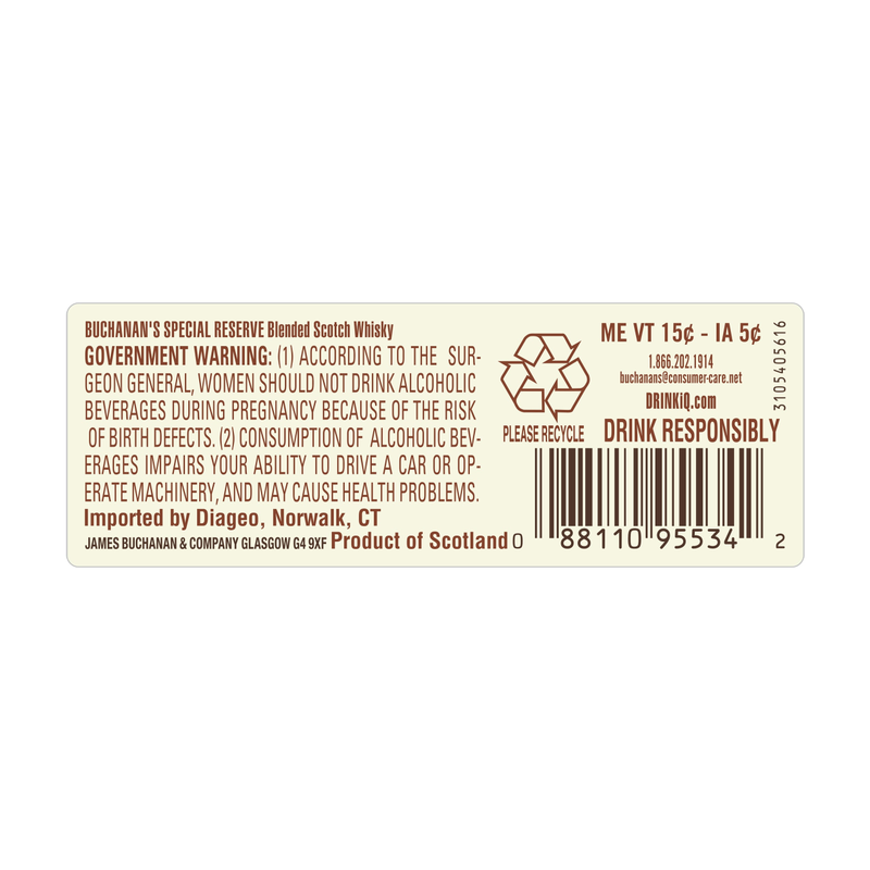 Buchanan's Special Reserve Aged 18 Years Blended Scotch Whisky, 750 mL (86 proof)