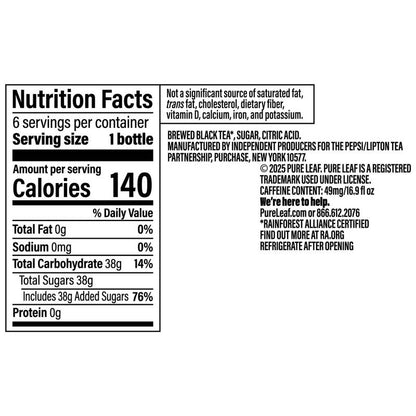 Pure Leaf Sweet Tea 6pk 16.9oz Btl