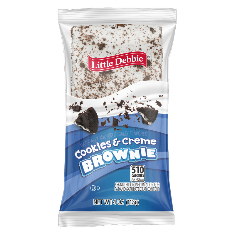 Little Debbie Brownie Cookies & Cream Brownie, 4oz