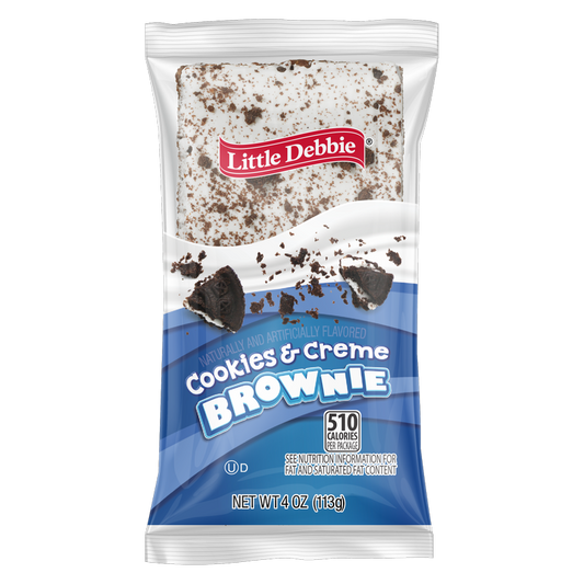 Little Debbie Brownie Cookies & Cream Brownie, 4oz