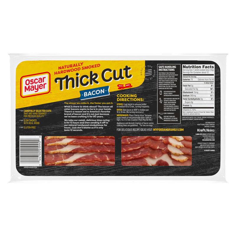 Oscar Mayer Thick Cut Bacon 16 Oz
