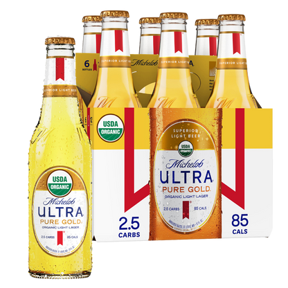Michelob Ultra Pure Gold 6pk 12oz Btl 4.2% ABV