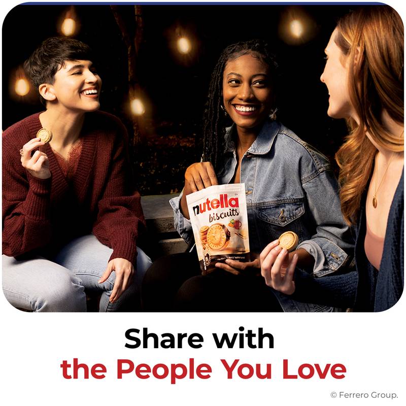 Nutella Biscuits, 20 Count Cookies, Hazelnut Spread with Cocoa, Kids Snacks, 9.7 oz