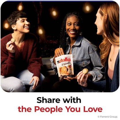 Nutella Biscuits, 20 Count Cookies, Hazelnut Spread with Cocoa, Kids Snacks, 9.7 oz