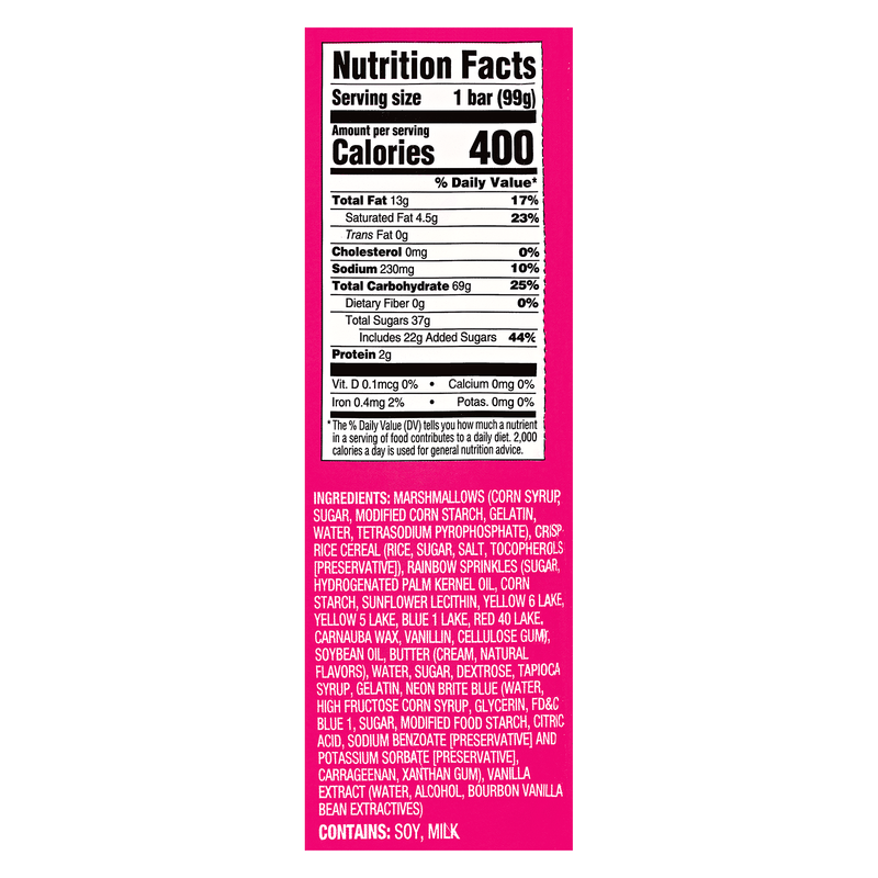 The Gopuff Birthday Cake Crispy Treat Bar 3.5oz