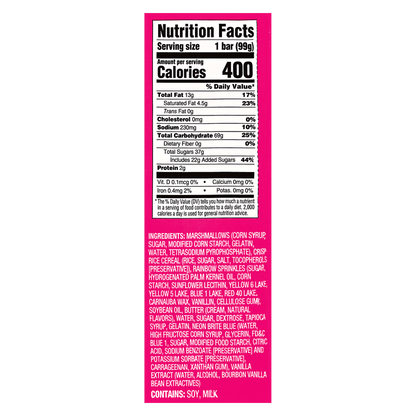 The Gopuff Birthday Cake Crispy Treat Bar 3.5oz