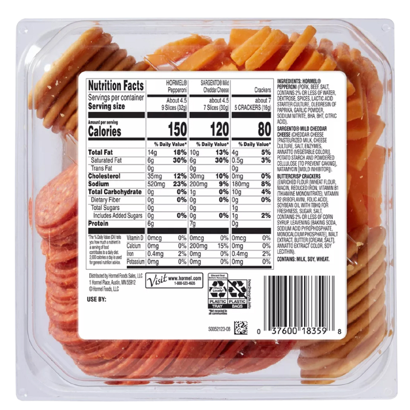 Hormel Gatherings Pepperoni & Cheddar Cheese Snack Tray - 14oz
