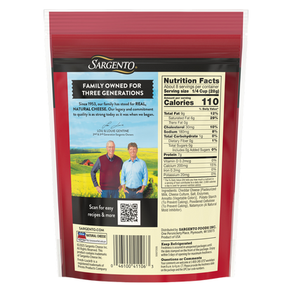 Sargento Shredded 4 State Cheddar Natural Cheese - 7.5oz