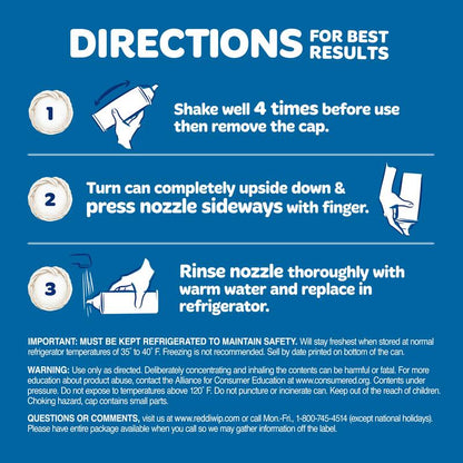 Reddi-wip Extra Creamy Whipped Topping Made with Real Cream - 6.5oz