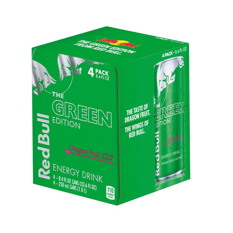 Red Bull Energy Drink The Green Edition Dragon Fruit 4pk 8.4oz Can